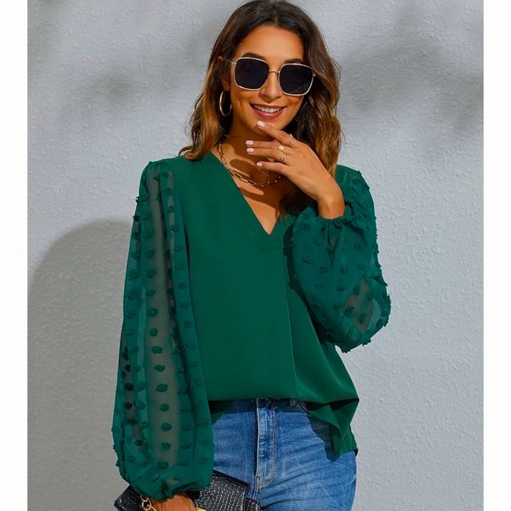 Elegant Green Women's Top